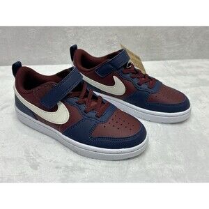 Nike Court Borough Low Recraft PS Boys Shoes Size 11C Burgundy Navy